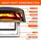 Commercial Chef Pizza Oven Outdoor - Gas Pizza Oven Propane - Portable Pizza Ovens for Outside - Stone Brick Pizza Maker Oven Grill with Dual L-Shaped Burner