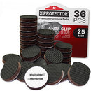 Non-Slip Furniture Grippers X-PROTECTOR 36 pcs - Premium 25 mm Furniture Pads - Best Self-Adhesive Rubber Feet for Furniture Feet - Ideal Non-Skid Furniture Floor Protectors to Keep Furniture in Place!