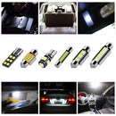 Justech 22PCs Can-bus Error Free LED SMD Bulbs Kit Set Spare Parts for Car Interior Dome Map Door Courtesy License Plate Lights Festoon C5W T10 168 194 2825 Xenon-White