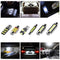 Justech 22PCs Can-bus Error Free LED SMD Bulbs Kit Set Spare Parts for Car Interior Dome Map Door Courtesy License Plate Lights Festoon C5W T10 168 194 2825 Xenon-White