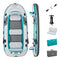 Hydro-Force 11'11" x 65" Adventure Elite X5 Inflatable Raft Set | Fits Up to 5 Adults | Includes Boat, Aluminum Oars, Hand Pump, Gear Pouch, Carry Bag, Repair Patch Kit