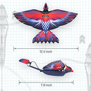 HANVON 2.4G Remote Control Bird Toy RC Bird Bionic Flying Bird,6-axis Gyro,Fabric Single Wing Lifting Design,Easy Indoor Outdoor RC Toy for Kids,Boys and Girls,Go Go Bird Bennu