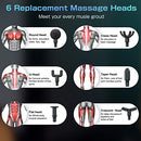 Massage Gun,Massager Muscle Massage Gun 99 Speeds Powerful Percussion Massager, Fascia Gun Muscle Gun with 6 Heads LCD Display, Handheld Muscle Body Massager for Body Pain Recovery