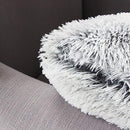 Uhomy Home Decorative Luxury Series Super Soft Faux Fur Pillow Cover Cushion Case for Sofa Bedding Chair Car Gray Ombre 12x20 Inch 30x50 Cm, Single