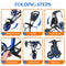 3 Wheel Golf Push Cart - Lightweight Folding Golf Walking Push Cart Roller Golf Bag Holder w/Upper/Lower Bracket w/Elastic Strap, Scorecard Storage Compartment - SereneLife SLGCFLW