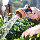 Water Nozzle,Garden Hose Nozzle,Multi Garden Hose Spray Gun,8 Watering Patterns High Pressure Nozzle Sprayer for Watering Lawn,Car Washing,Cleaning,Pets Wash (Black & Orange)