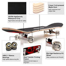 ChromeWheels 31 inch Skateboard Double Kick Skate Board Cruiser Longboard 8 Layer Maple Deck Skateboards for Kids and Beginners