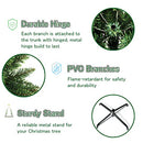 658 Tips Artificial Pencil Christmas Tree, 6ft Pure Xmas Pine Trees with Metal Stand Perfect for Christmas/Parties/Holiday Indoor Outdoor Decoration