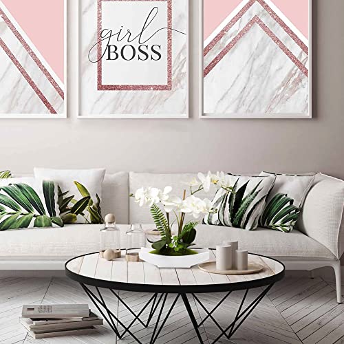 Orchids Artificial Flowers 15" Large Fake Orchid White Phalaenopsis Orchid Flower Arrangements with Ceramic Vase Faux Orchid for Home Bathroom Table Centerpiece Office Wedding Decor