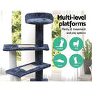 i.Pet Cat Tree Cats Tower Ultimate Scratching Post, 100cm Height Pet Scratcher Posts Indoor Kittens Wooden Play House Towers and Trees Corner Toys, with High-Rise Plush Bed