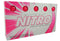 Nitro Long Distance Peak Performance Golf Balls (15PK) All Levels White Out 70 Compression High Velocity White Hot Core Long Distance Golf Balls USGA Approved-Total of 15-Hot Pink