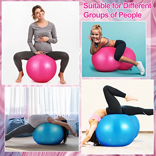 Wettarn 2 Pcs Peanut Ball Peanut Exercise Ball Peanut Yoga Ball Pregnancy Stability Fitness Earthnut Ball with Pump for Kids Autistic Therapy, Labor Birthing, Core Strength Training, Pink, Blue