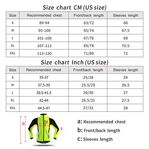 ARSUXEO Winter Warm UP Thermal Softshell Cycling Jacket Windproof Waterproof Bicycle MTB Mountain Bike Clothes 15-K Green Size X-Large