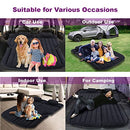 SUV Air Mattress, Car Bed with Electric Air Pump, Inflatable Car Mattress for Back Seat, Flocking Surface Home Sleeping Pad(Black)