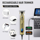Men's Hair clipper, beard trimmer, professional cordless Hair clipper shaver set, T-shaped shaver with LCD screen, suitable for children and families