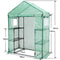 ABCCANOPY Walk-in Greenhouse, Indoor Outdoor with 2 Tier 4 Shelves Portable Plant Gardening Greenhouse (Green PE Cover)