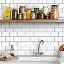 【Hot Selling-Mono White】MORCART Peel and Stick Tile, Superior Stick on Wall Tiles for Kitchen Backsplash (30x30cm, 5 Tiles)