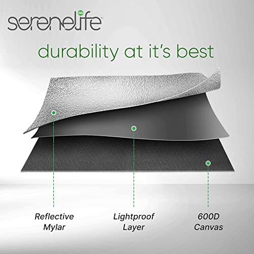 Lightweight Hydroponic Grow Tent Garden - 36'' x 24'' x 53'' Indoor Plant Growing System w/Durable Reflective 600D Mylar, Observation Window - Includes Removable Floor Tray, Pole Shelf