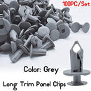 100PC For Transporter T4 T5 T6 Longer Long Trim Panel Clips Grey Carpet Lining Plastic Retainer Rivets Auto Bumper Fasteners Fixing Buckles Fixed Clamp Car replacement accessories parts repair