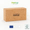 The FeetUp Cork Yoga Block - Ideal for Yoga, Pilates, Meditation, Fitness & Gym - 100% Best Quality Natural Cork | Vegan, Hypoallergenic, Non-Slip Grip Organic Texture | Extremely Durable 8.9'' X 4.7'' X 3'' ( 22.7 X 12 X 7.5 cm)