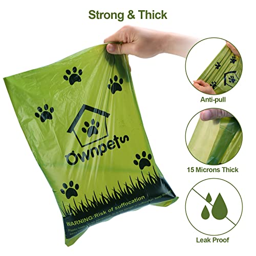 Ownpets Dog Poop Bags, Ultra Thick Lavender-Scented Dog Waste Bags, Leak-proof & Degradable Pet Poop Bags for Dogs - 10 Rolls (150 bags),9 x 13 inches