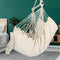 Y-STOP Hammock Chair Hanging Rope Swing, Max 330 Lbs, 2 Cushions Included, Large Macrame Hanging Chair with Pocket, Quality Cotton Weave for Superior Comfort, Durability, Beige