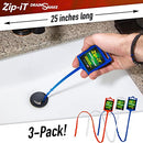 Zip-It Hair Clog Removal 25-inch Overall Length Drain Snake Cleaner (3-Pack) – Red White & Blue Edition – Unclog Your Sink, Shower, & Tub In Seconds – Non-toxic, Made in the USA
