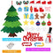 Felt Christmas Tree Set for Toddlers Kids with 3m/9.8ft Led String Light, 3.2ft/98cm Wall Hanging DIY Christmas Tree with 32 Detachable Ornaments for Xmas Home Decoration