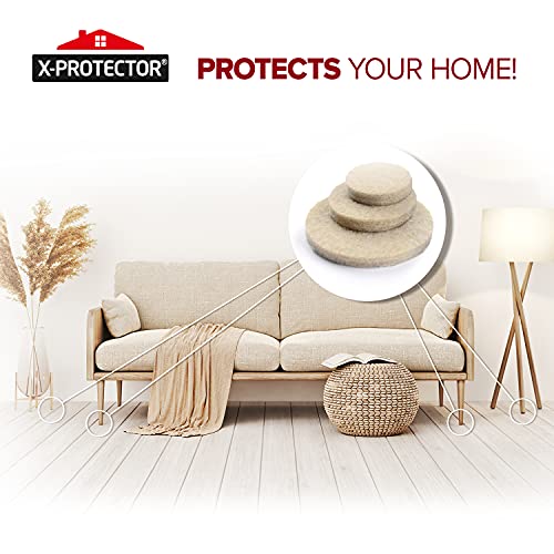 Felt Furniture Pads X-PROTECTOR 8 Pack Premium 8" x 6" - Heavy Duty Felt Sheets 1/5" Thickness! Cut Furniture Felt Pads for Furniture Feet You Need - Perfect Furniture Pads for Hardwood Floors!