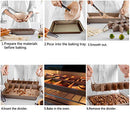 ZCOINS Brownie Pan with Dividers, Non-Stick Brownie Tray Square Cake Mould Brownie Ovenware Cookware Bakeware,18-Cavity and 12 * 8 inches(Champagne Gold)