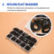 RESFNSE 600Pcs Black Nylon Rubber Flat Washer Assortment Kit for M2 M2.5 M3 M5 M6 M8 M10 M12 Plain Repair Washer Furniture Gasket Kit