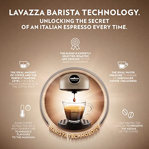 Lavazza, A Modo Mio Espresso Divino, Coffee Capsules, with Aromatic Notes of Cocoa and Exotic Fruit, Arabica and Robusta, Intensity 11, Dark Roasting, Persistent Taste, 1 Packs of 16 Capsules