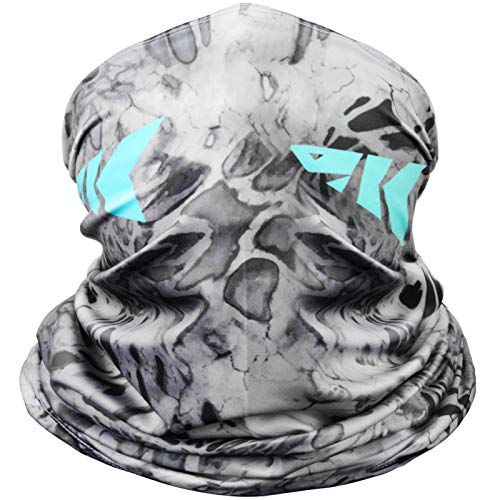 KastKing Sol Armis Neck Gaiter - UPF 50 Face Mask - UV Sun Protection Gaiter Sun Mask for Men & Women, Fishing, Hiking, Kayaking Mask, Prym1 Camo, RocketPop,19x9.5 Inches,Silver Mist,19x9.5 Inches