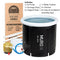 MURO Portable Bathtub for Adults, Foldable Freestanding Spa Bathtub for Soaking in Shower Stall, 3 Layer for Insulation, Black, Includes Bonus Cushion