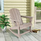 ABCPATIO Adirondack Rocking Chairs Weather Resistant Outdoor Patio Chair with Cup Holder, Seat Width 20" Light Brown