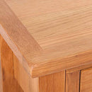 'vidaXL Solid Oak Wood Console Table with 2 Drawers - Rectangular, Compact & Easy Assembly