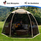 EighteenTek Screen House Room Pop Up Gazebo Outdoor Camping Canopy Tent Sun Shade Shelter Mesh Walls Not Waterproof 10'x10' Beige (9120