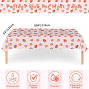 Strawberry Party Tableware Set,Strawberry Birthday Party Decoration,Summer Fruit Party Supplies Paper Plates Napkins Tablecloth for 25 Guests Perfect for Birthday Summer Fruit Party 1st Party