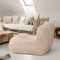 ALIMORDEN Accent Bean Bag Couch, Soft Plush Lounge Chair Lazy Leisure Sofa for Living Room, Bedroom, Salon, Office, Champagne