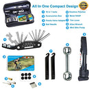 Mini Bike Pump & Tire Puncture Repair Kit & Multi-Function Bike Bicycle Cycling Mechanic Repair Tool Kit & Cycling Bicycle Bike Bag