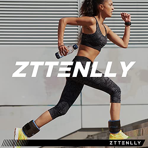 ZTTENLLY Adjustable Ankle Weights 1 To 2/5/10/20 LBS Pair with Carry Bag - Breathable Fabrics, Reflective Trim - Strength Training Leg Wrist Arm Ankle Walking Weights Sets for Women Men Kids…