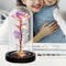 Glass Preserved Eternal Rose, Birthday Gifts for Her Women Gold Foil Artificial Rose with DIY Led Light, Beauty and The Beast Dome, Mother's Day Valentine's Mom Gift from Daughter, TOJUNE (Colorful)