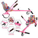 LJX Hoverboard Seat Attachment, Go Kart, Hoverboard Accessories for 6.5” 8” 10” Two Wheel Self Balancing Scooter, Suitable for Kids & Adults(Pink)