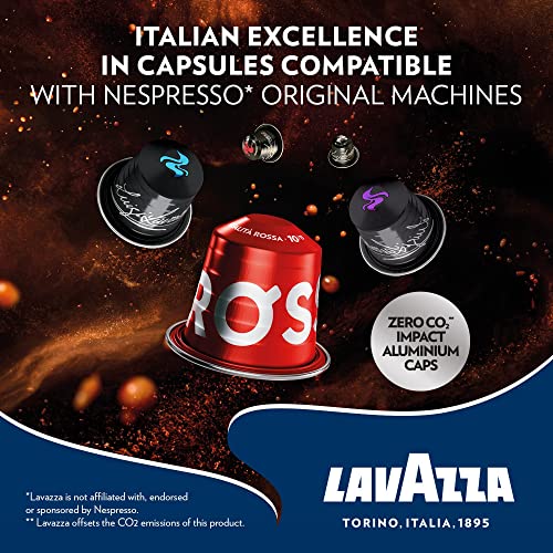 Lavazza Qualità Rossa Coffee Capsules - Compatible with Nespresso Machines - 30 Pods