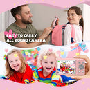 Digital Camera, Autofocus Vlogging Camera FHD 2.7K 48MP with 2.8" Large Screen, 16X Digital Zoom, Compact Camera Portable Mini Camera for Teens,Kids,Adult,Beginners（Pink）