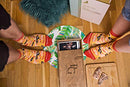 Rainbow Socks - Man Woman Pizza Socks Box Seafood - 4 Pairs - Size L/XL (AU Woman 10+/Man 7.5-11)