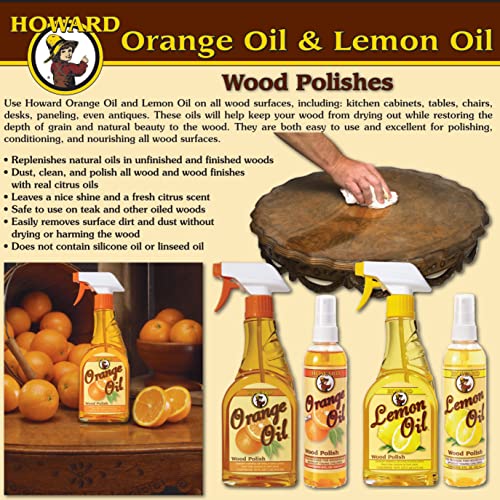 Howard LM0008 Lemon Oil Wood Polish, 8-Ounce