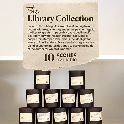 Paddywax Library Collection William Shakespeare Scented Soy Wax Candle, 6.5-Ounce, Paprus, Palm & Eucalyptus