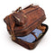 Leather Duffle Adventure Bag Weekender Travel Luggage with Shoe Compartment