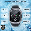 Military Smart Watch for Men (Answer/Make Call), 2023 Newest 1.83" Waterproof Tactical Smartwatch for Android iOS iPhones, Bluetooth Call Outdoor Sports Fitness Tracker with Heart Rate, Pedometer